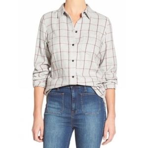 Madewell slim boyfriend shirt in Slater plaid